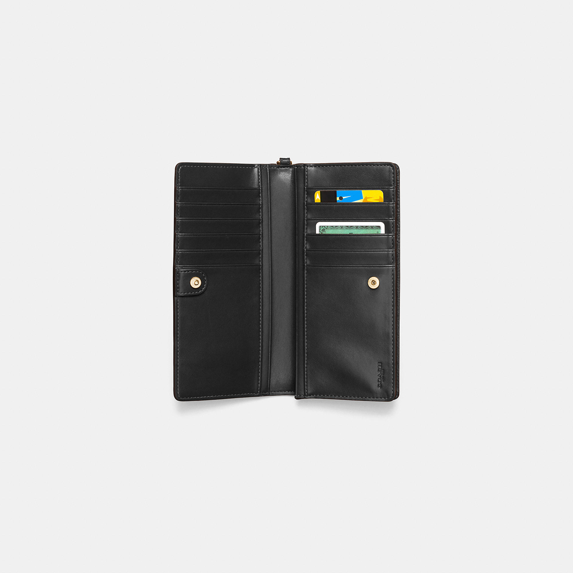 High Quality Brand Coach Slim Wallet In Pebble Leather